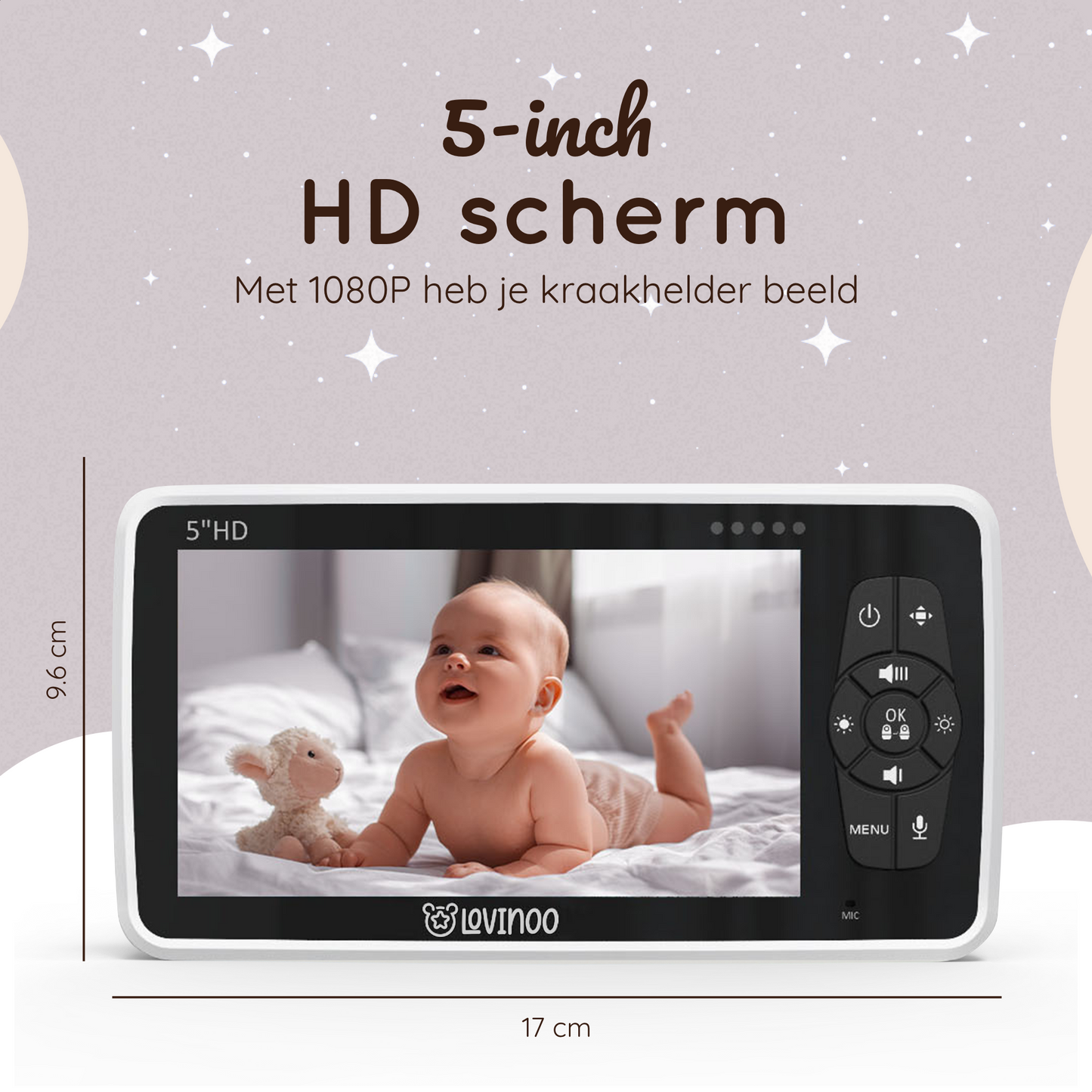 Lovinoo babyfoon 5 inch