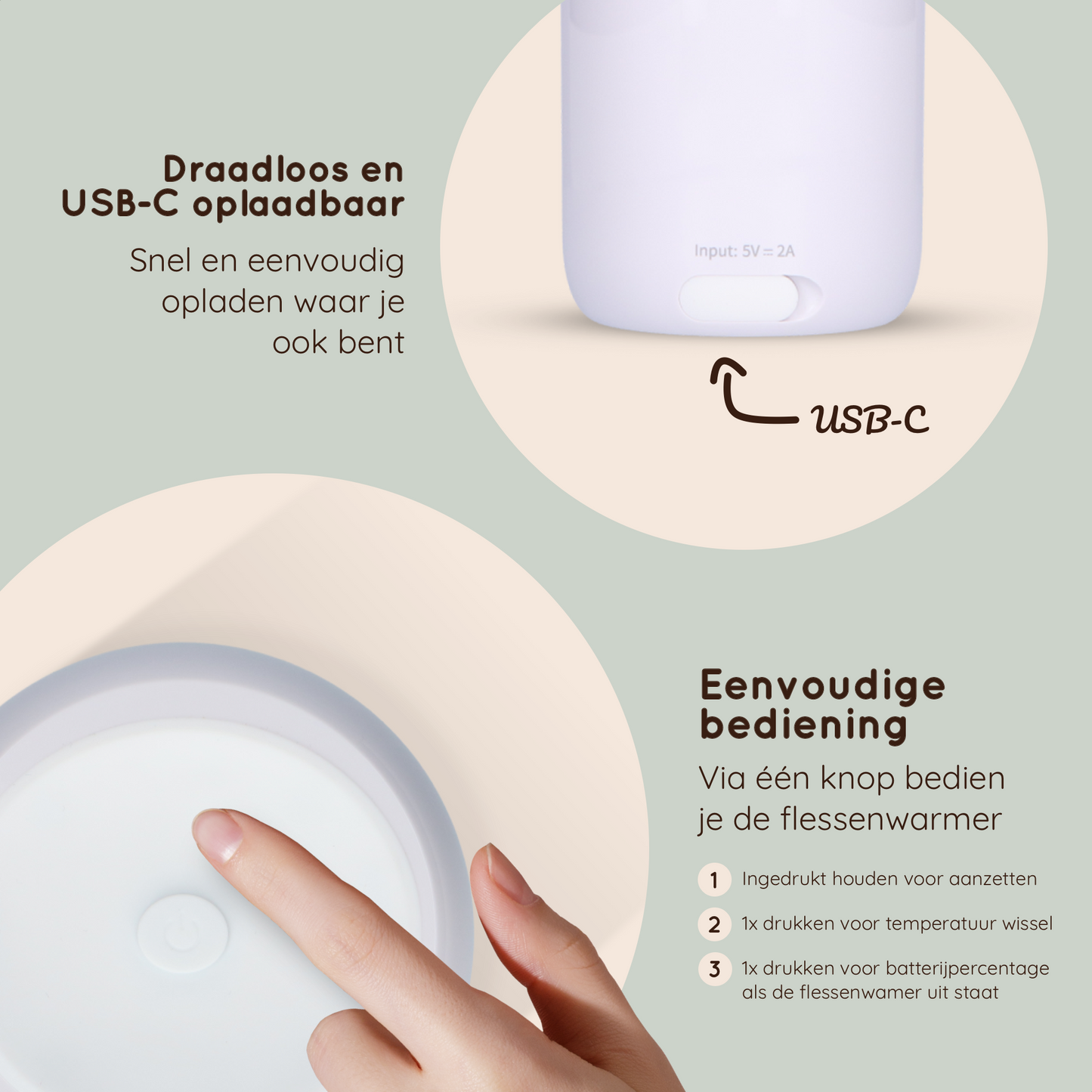 Lovinoo draagbare flessenwarmer