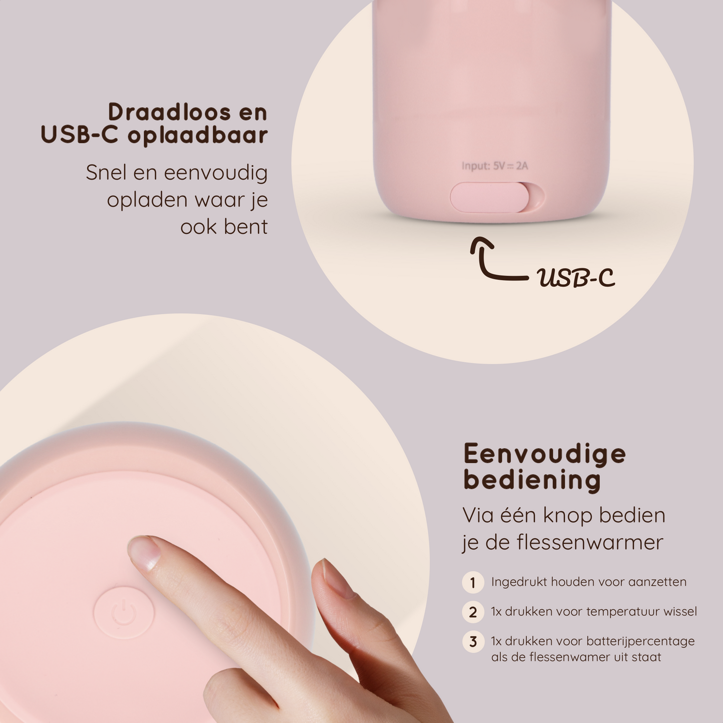 Lovinoo draagbare flessenwarmer