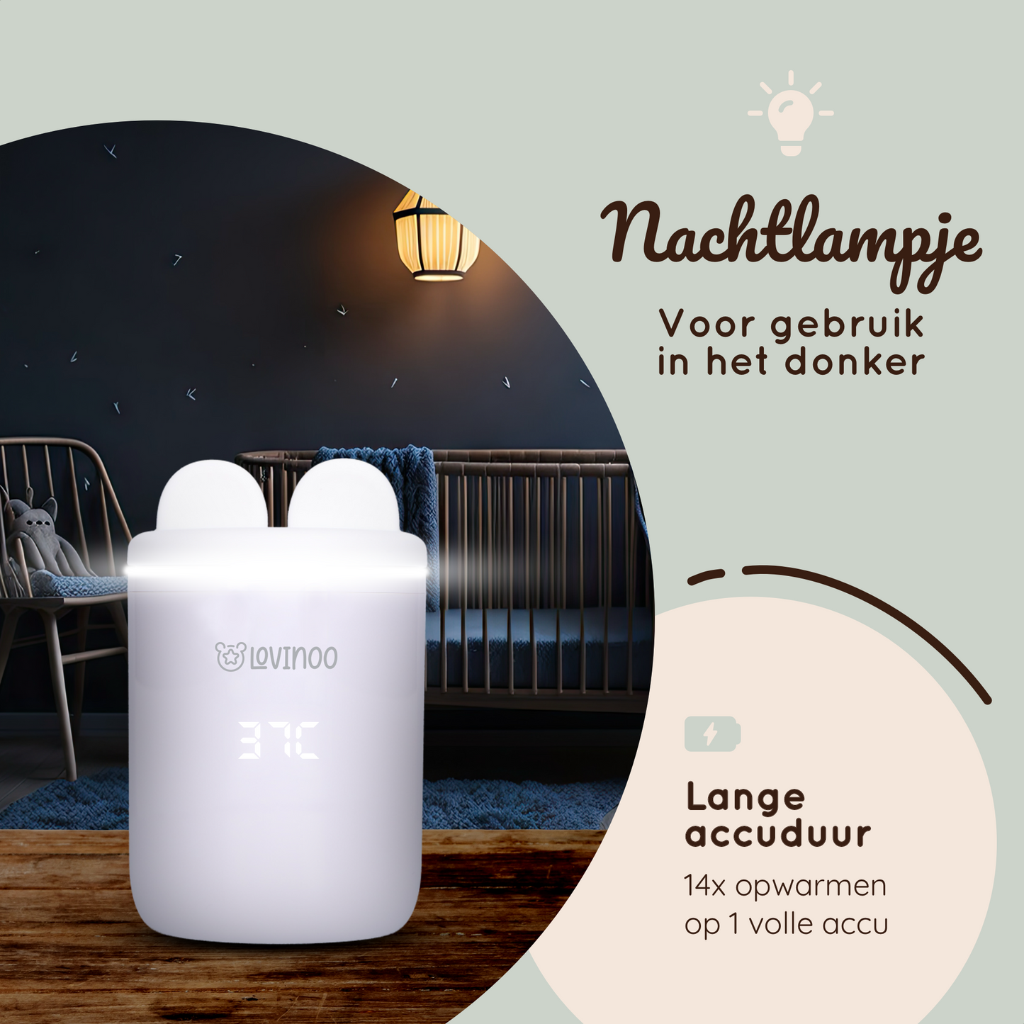 Lovinoo draagbare flessenwarmer