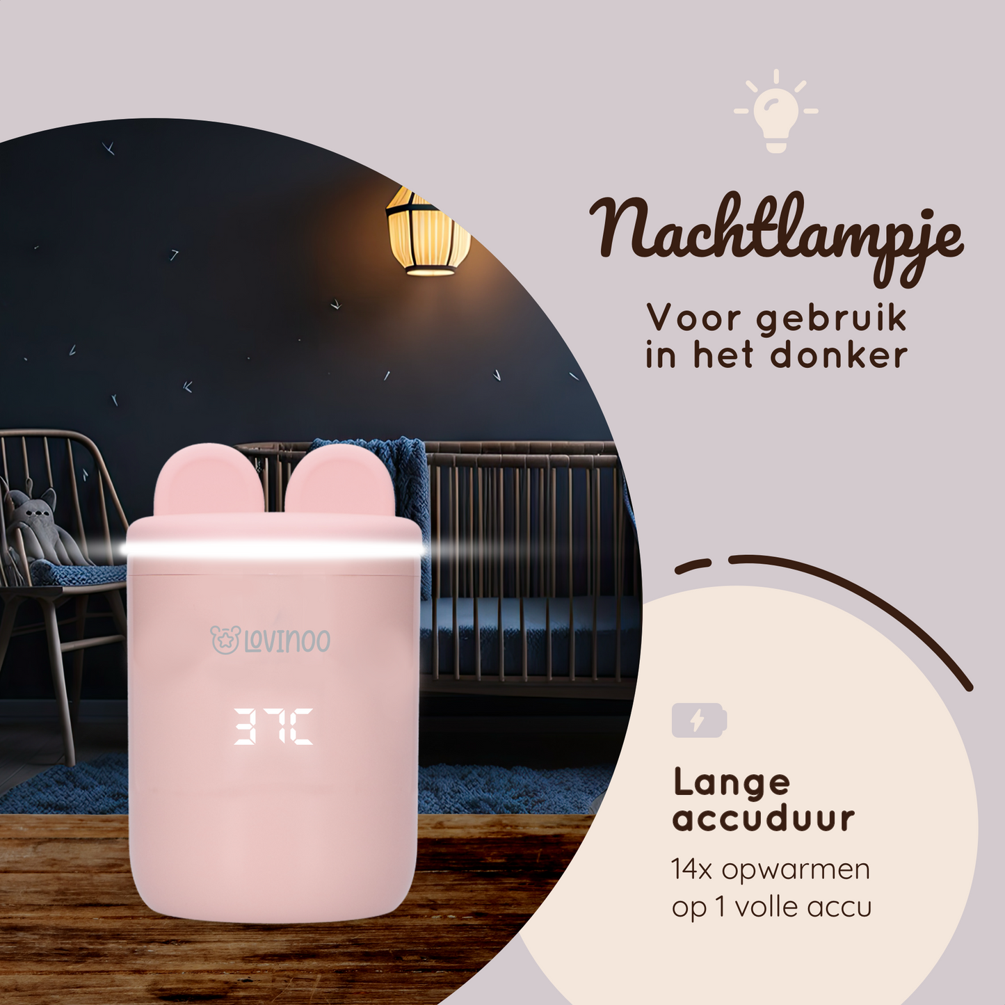 Lovinoo draagbare flessenwarmer