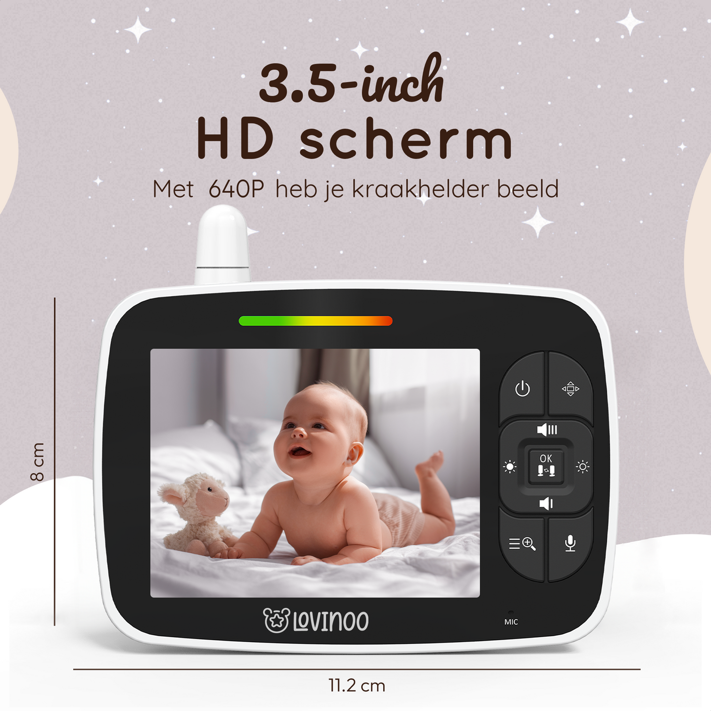 Lovinoo Babyfoon 3.5 inch