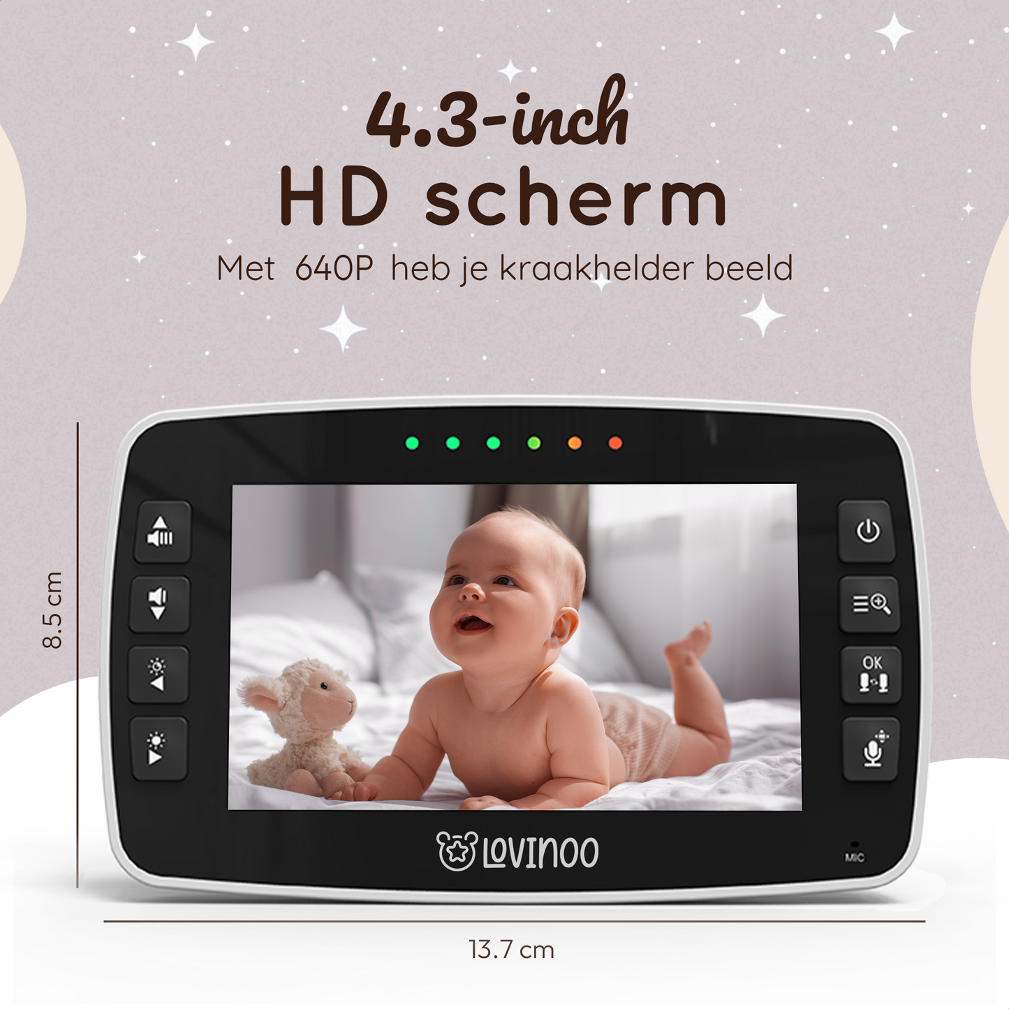 Lovinoo babyfoon 4.3 inch