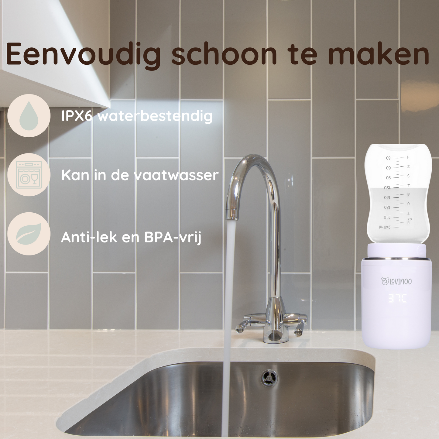 Lovinoo draagbare flessenwarmer