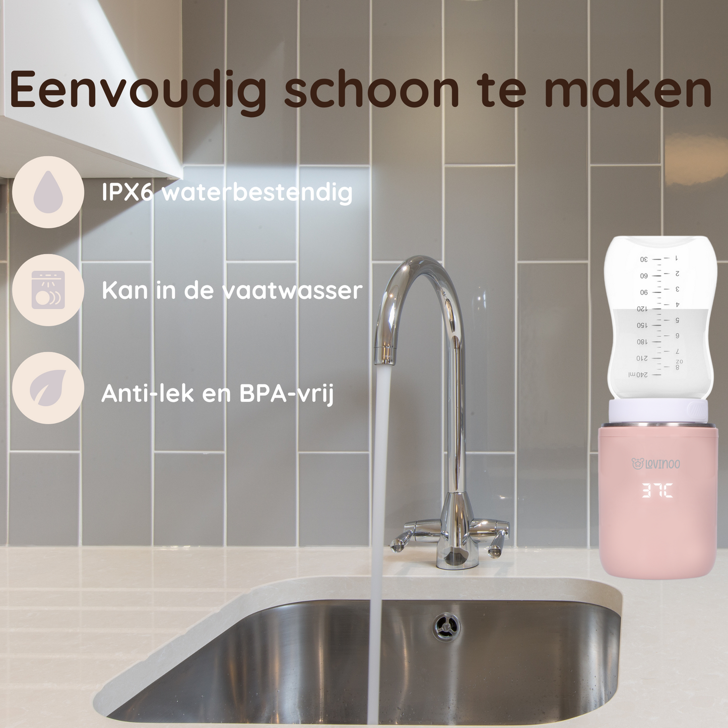 Lovinoo draagbare flessenwarmer